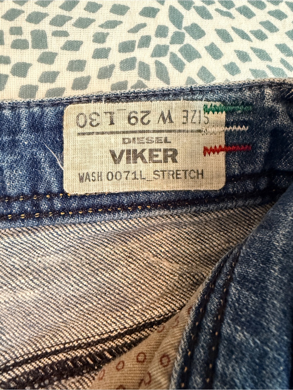 Diesel | Viker Low Rise, Button Fly Straight Leg Jeans, Distressed Wash - Picture 12 of 15